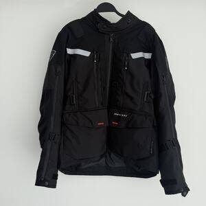 Revit Sand 3 Motorcycle Jacket Mens XL Black Fortnine Padded Elbow